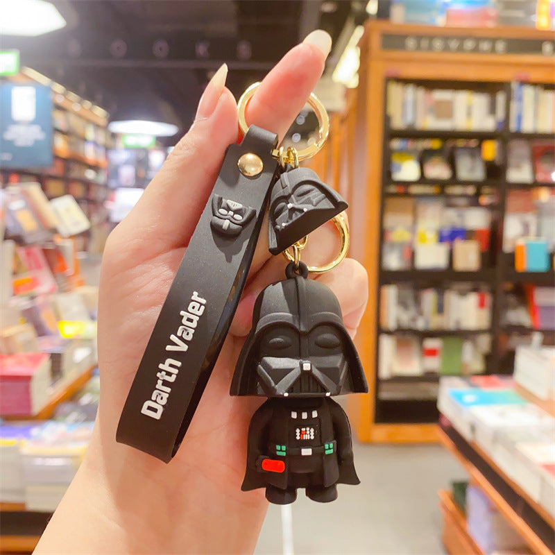 PVC black and white samurai keychain （Minimo de compra 2） MYA-YouM001