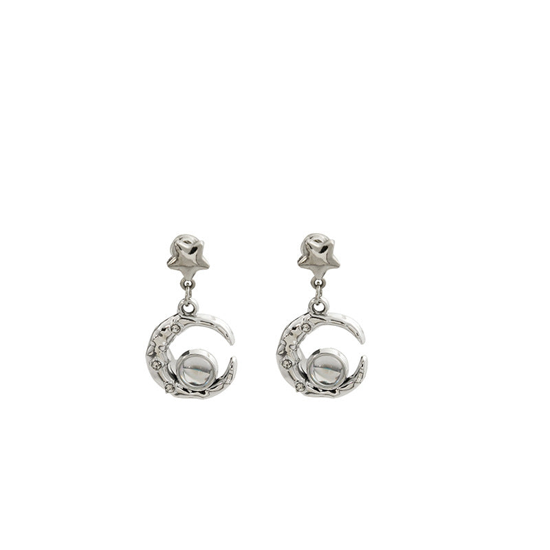 Alloy Moon Astronaut Earrings MIC-MDD010