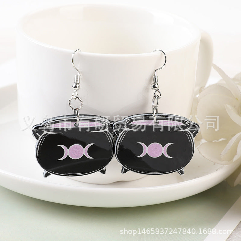 Resin Halloween Witch Earrings (Minimo de Compra 2) MIC-YouY029