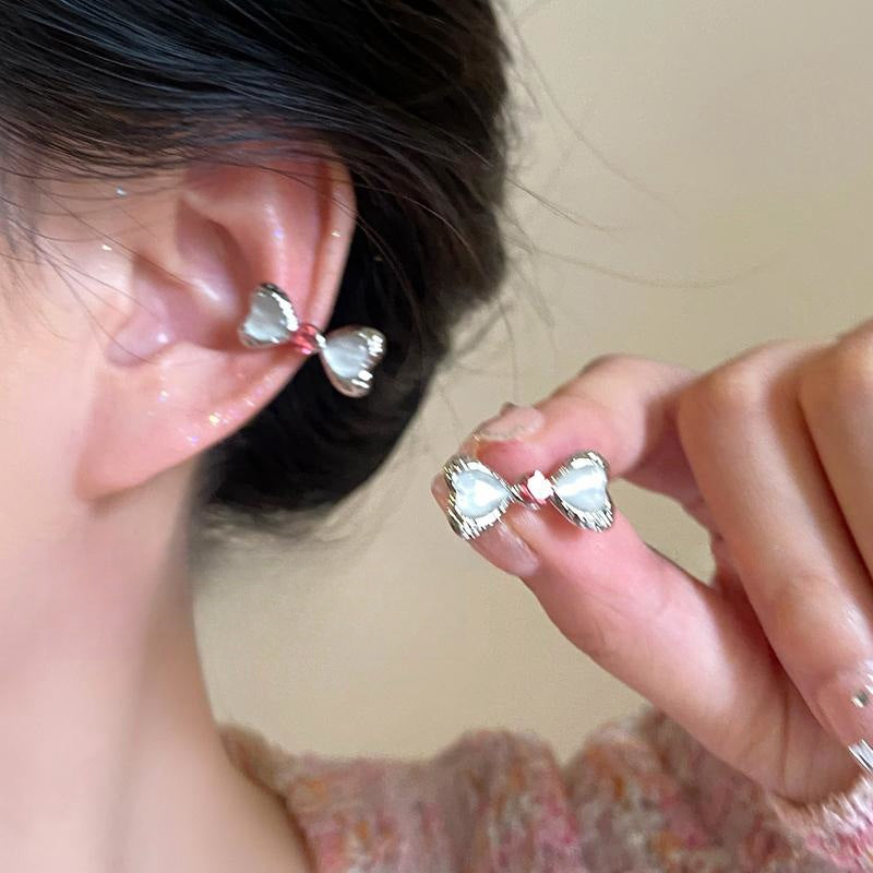 Alloy bow earrings MIC-HanS010