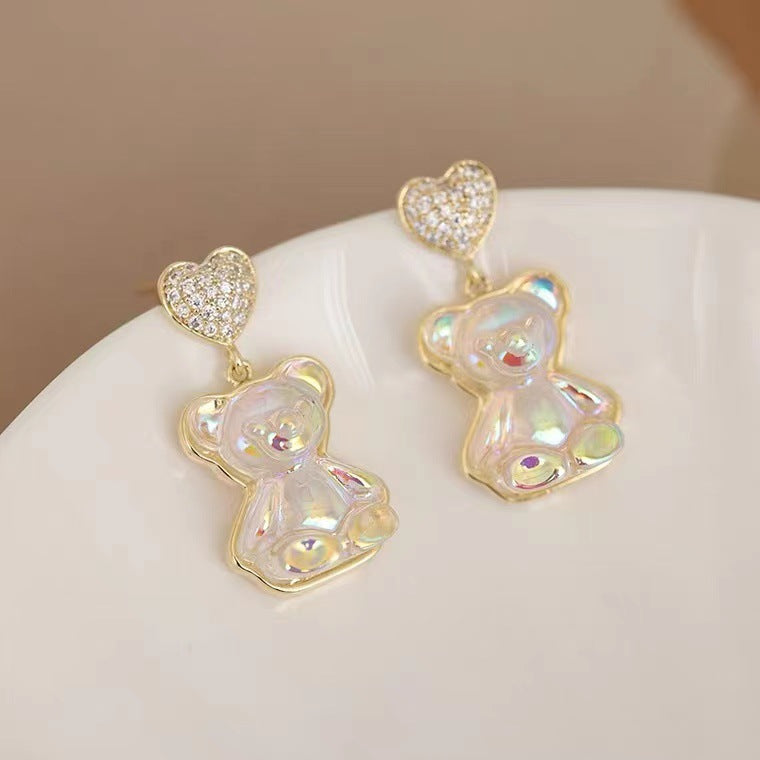 Resin Colorful Cartoon Crystal Earrings MIC-YouM016