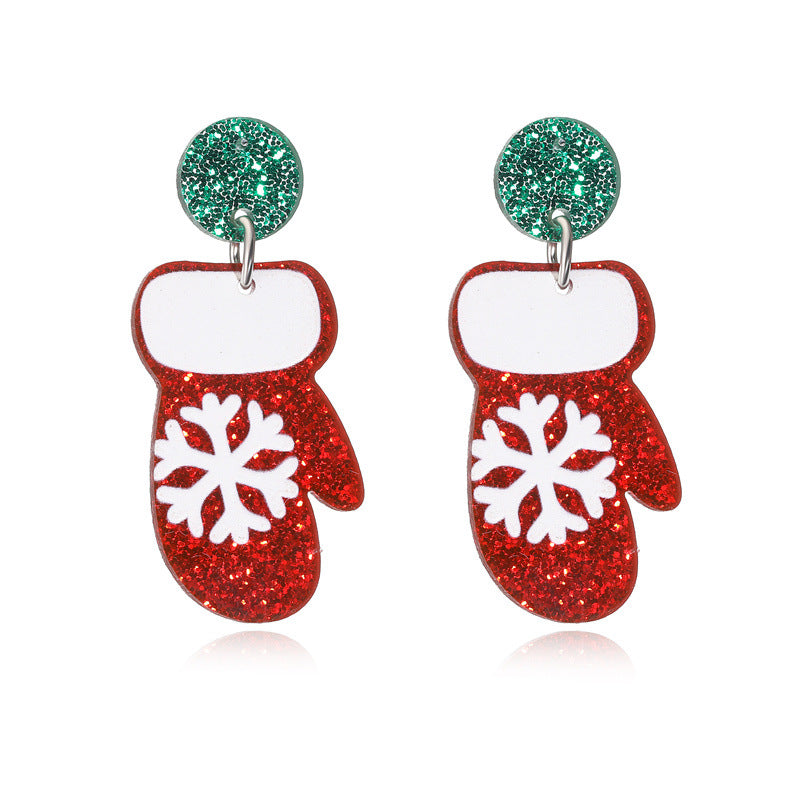 Acrylic Christmas Tree Earrings  (Minimo de Compra 2) MIC-MiL005