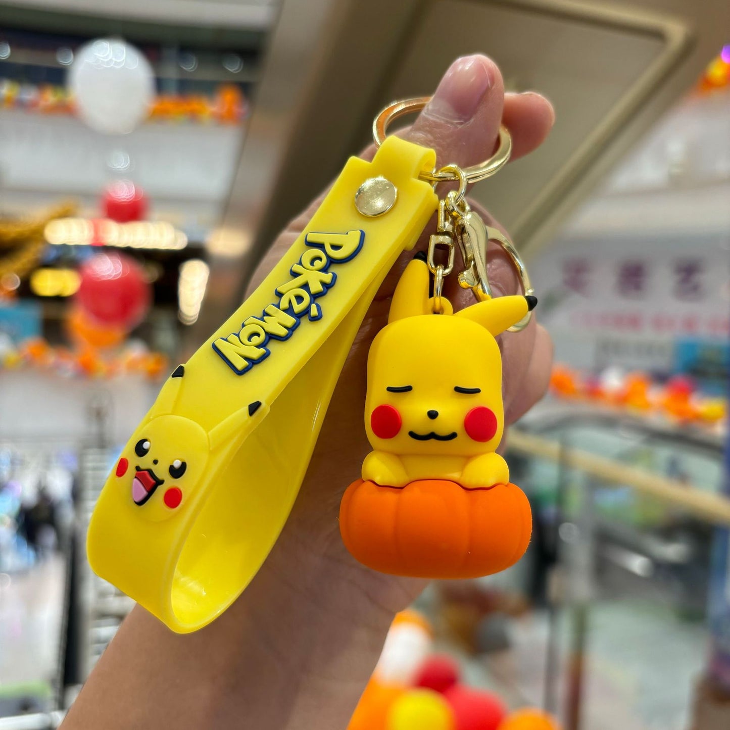 PVC cartoon pumpkin skin kachu keychain MIC-PengY051