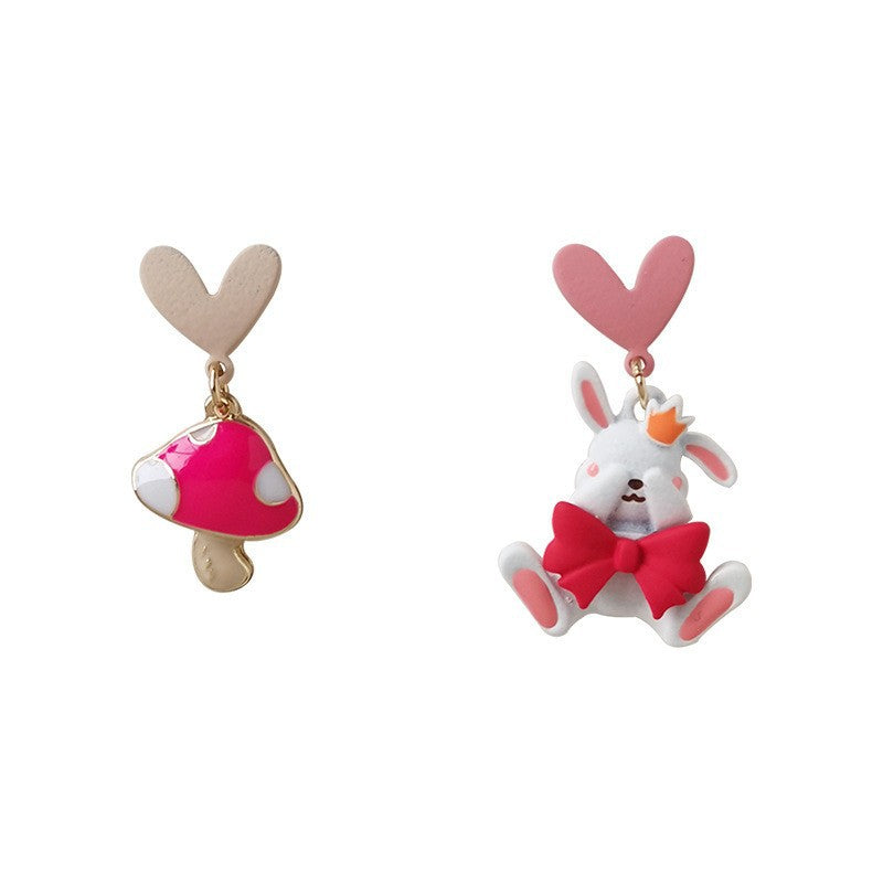 Acrylic Mushroom Rabbit Earrings (Minimo de Compra 2) MYA-XiM055