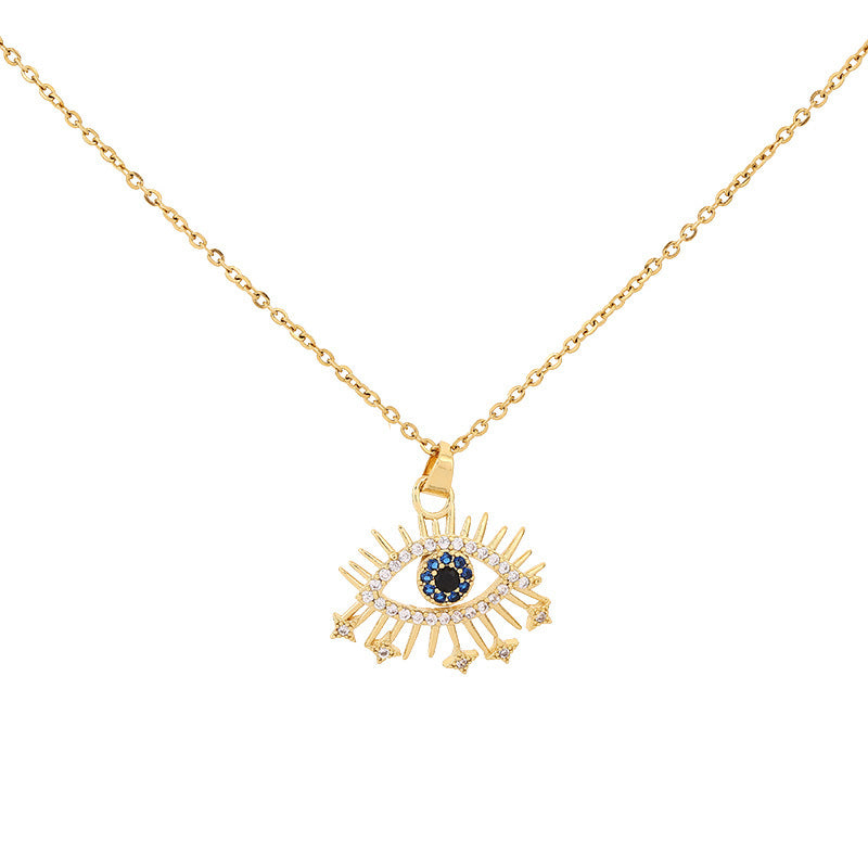 Metal Demon Eye Necklace (Minimo de Compra 2)  MIC-WeiL001