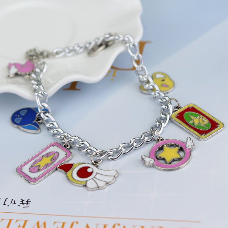 Alloy Magic Card Girl Sakura Versatile Sakura Bracelet MIC-AiWen005