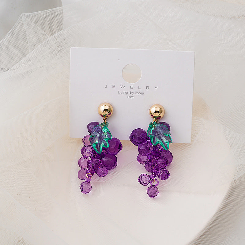 Alloy Flower Butterfly Crystal Earrings MIC-MDD109