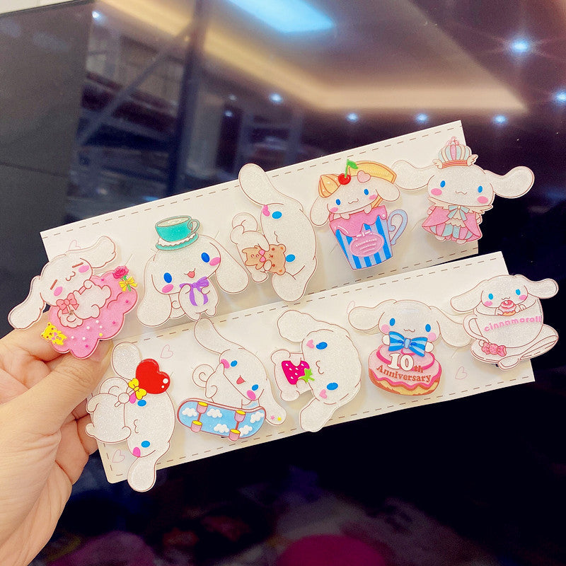 Acrylic cartoon cute hair clip 10PCS MIC-RuoT009