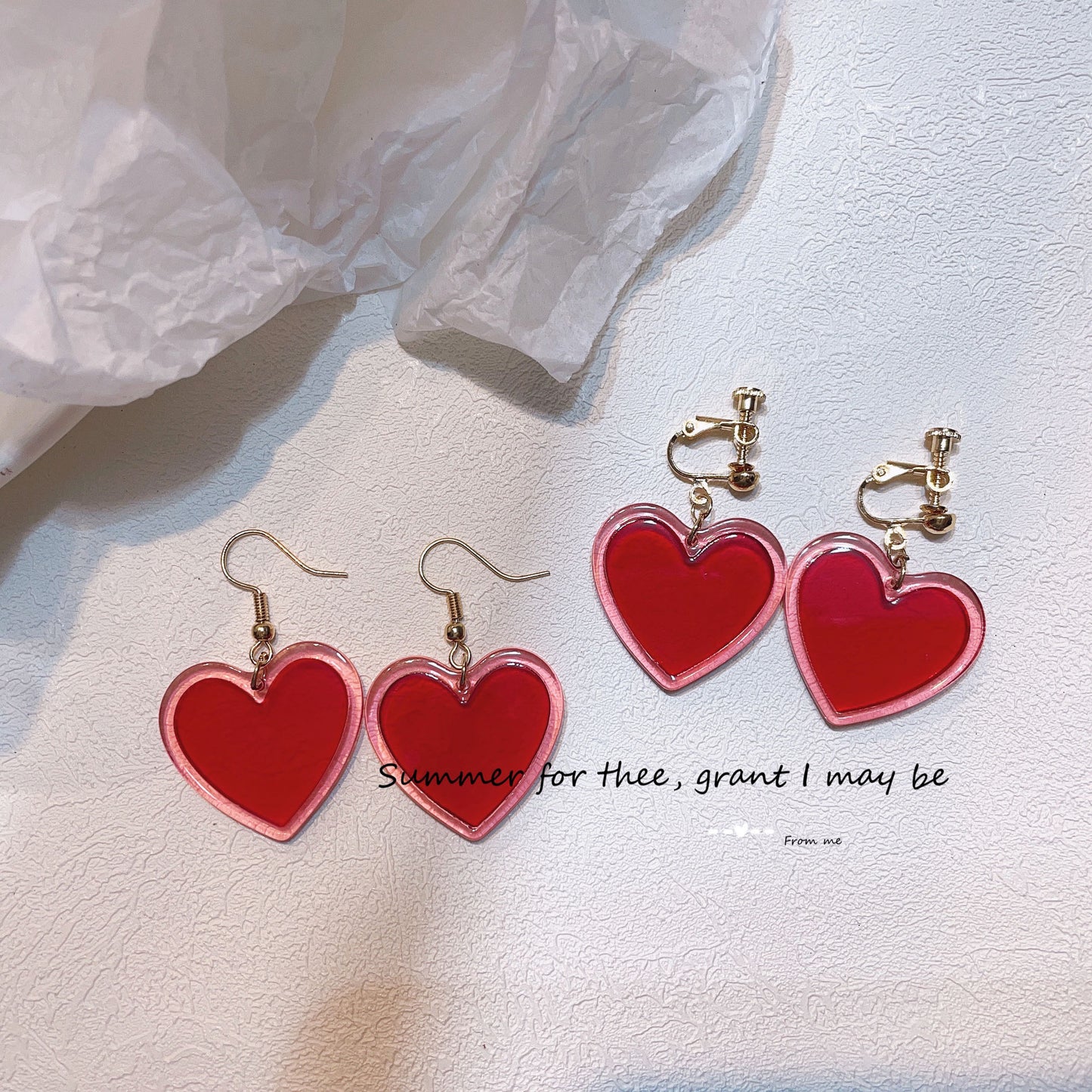 Alloy cartoon geometric love earrings MIC-JiX028