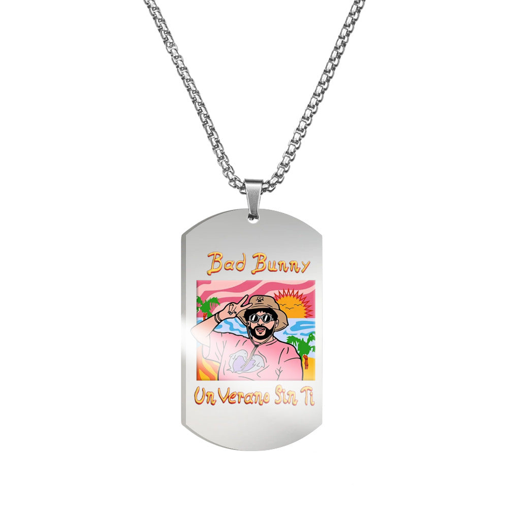 Necklace Stainless Steel Color Print Military Brand Minimo de compra 2 (F) HuanYu005