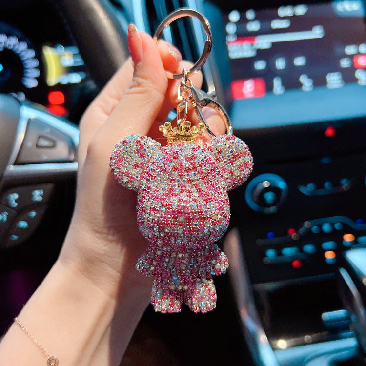 Diamond cartoon big bear keychain  （Minimo de compra 2） MYA-LianX012