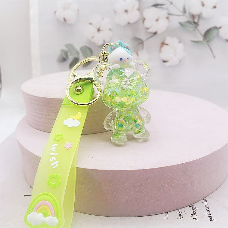 PVC cartoon floating oil keychain MIC-DMF012