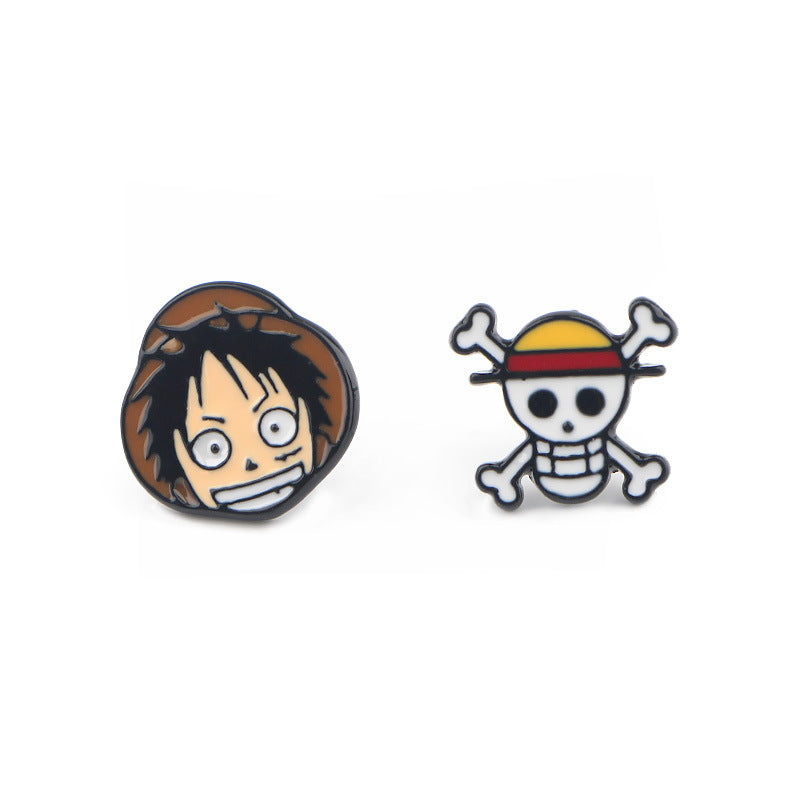 Alloy Fire Shadow Ninja Pirate King Earrings (Minimo de Compra 5) MIC-KuB012