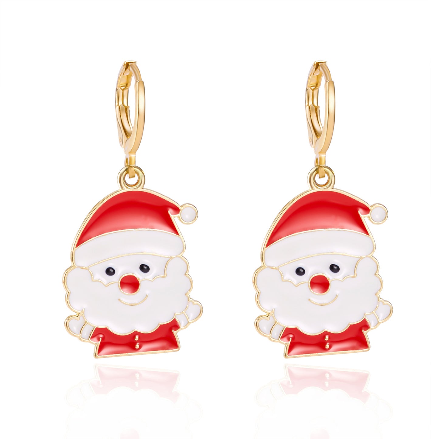 Alloy Santa Claus Bell Snowflake Earrings (Minimo de Compra 2)  MIC-JueH002