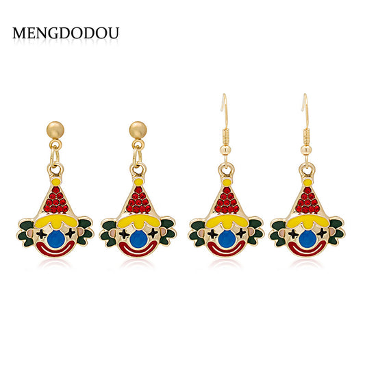 Alloy Joker Circus Earrings (Minimo de Compra 2) MIC-MDD061