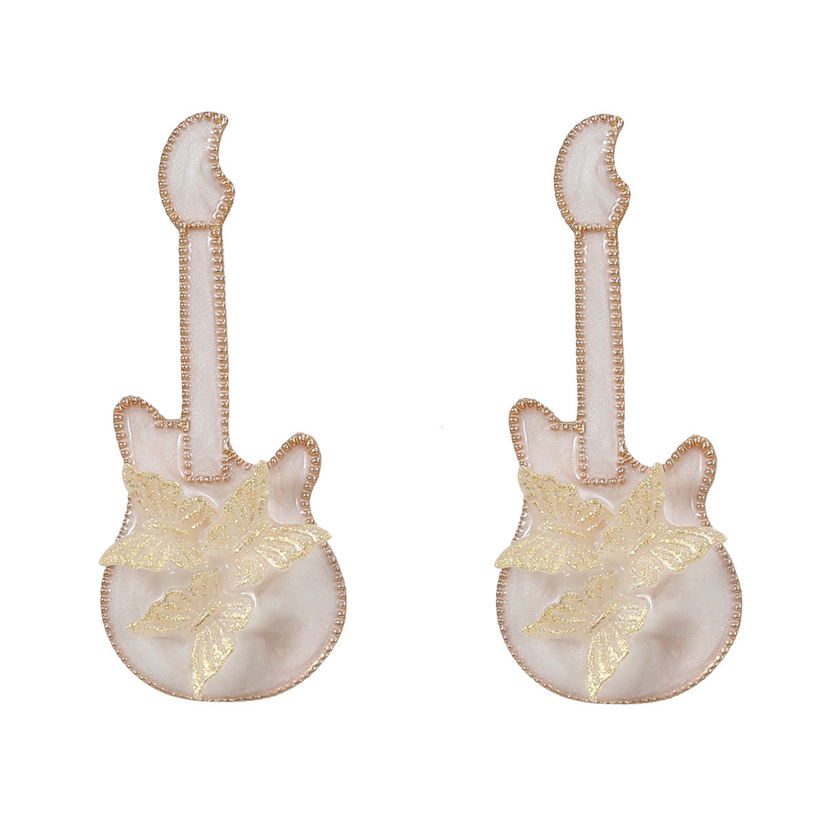 Alloy Drip Oil Guitar Earrings MIC-JiuL010