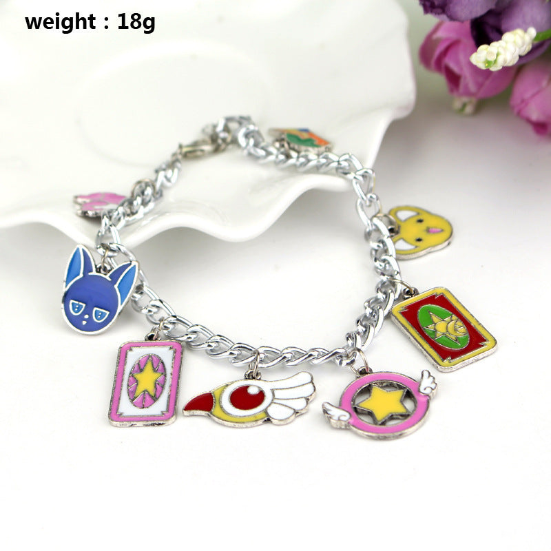 Alloy Magic Card Girl Sakura Versatile Sakura Bracelet MIC-AiWen005