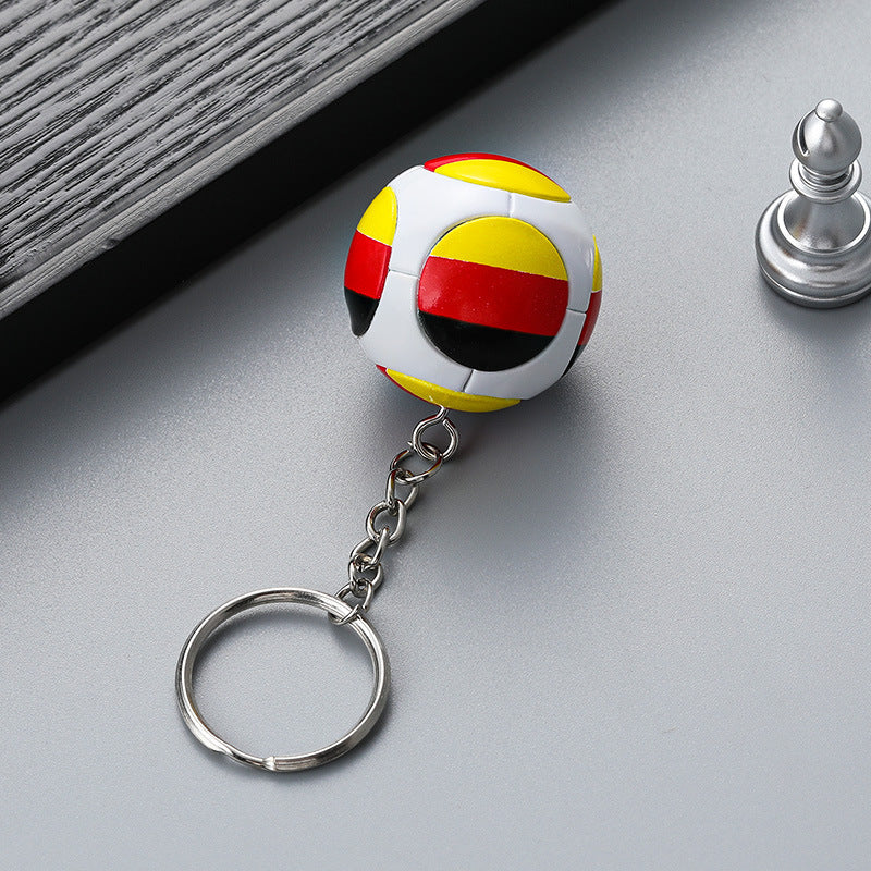 Keychain PVC World Cup Printed Flag Soccer Small Gift Pendant RuiQi002