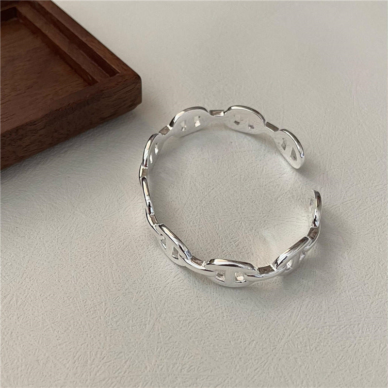 S925 sterling silver pig nose bracelet US-JiaY023