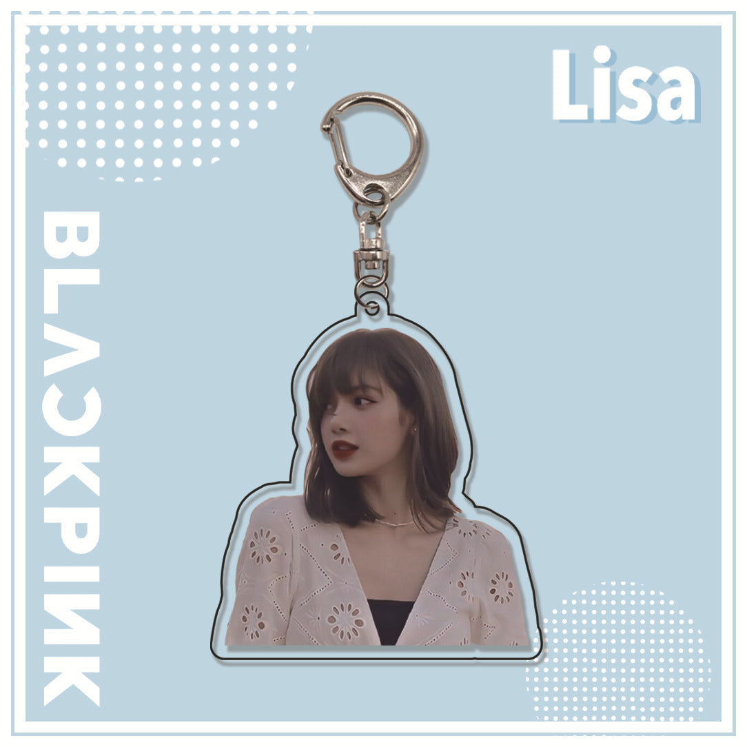 Acrylic pink ink double-sided blackpink keychain (Minimo de Compra 2)  MYA-ManM014