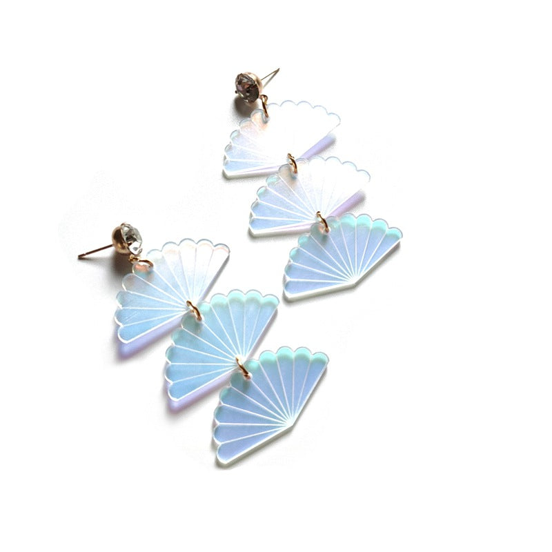 Symphony Acrylic Fan Earrings MIC-QiuG004