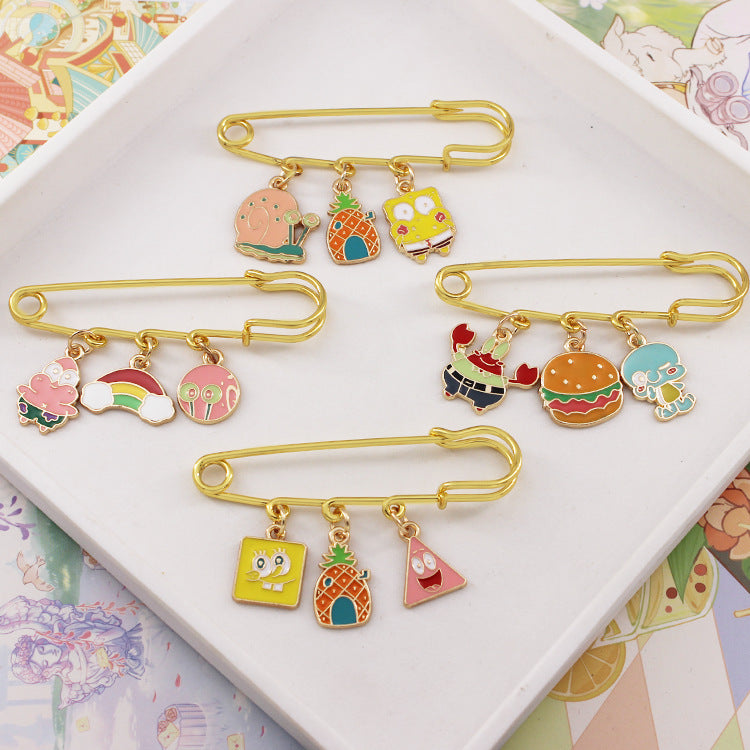 Alloy cartoon sponge baby brooch (Minimo de compra 2) MIC-QiC029