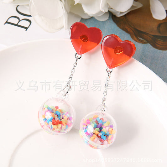 Alloy cartoon cute heart earrings (Minimo de Compra 3) MIC-YouY034