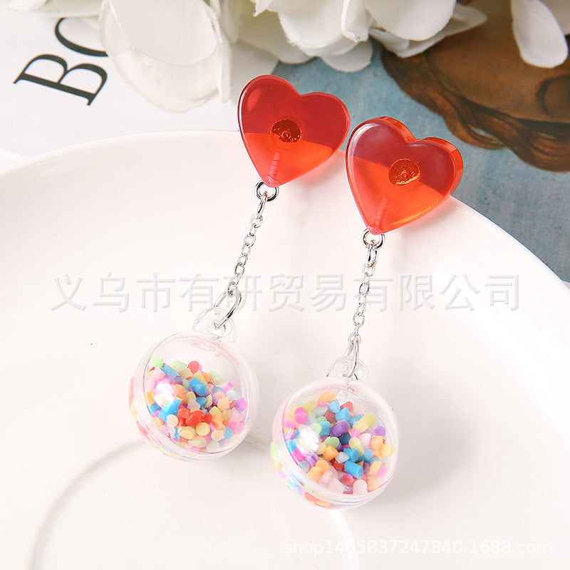 Resin Cute Love Earrings (Minimo de Compra 2) MIC-YouY003