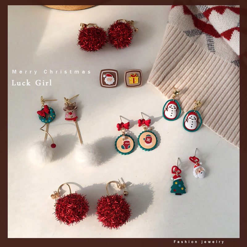 Alloy Christmas Cute Earrings MIC-BAOY050