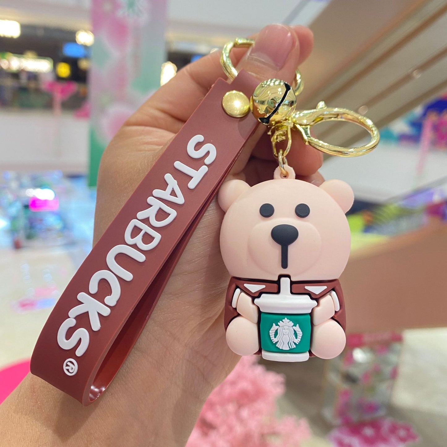 PVC milk tea cup Little Bear cartoon keychain (Minimo de Compra 2) MIC-PengY015