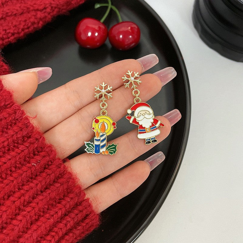 Alloy Christmas series cartoon earrings (Minimo de Compra 3)  MIC-AiY002