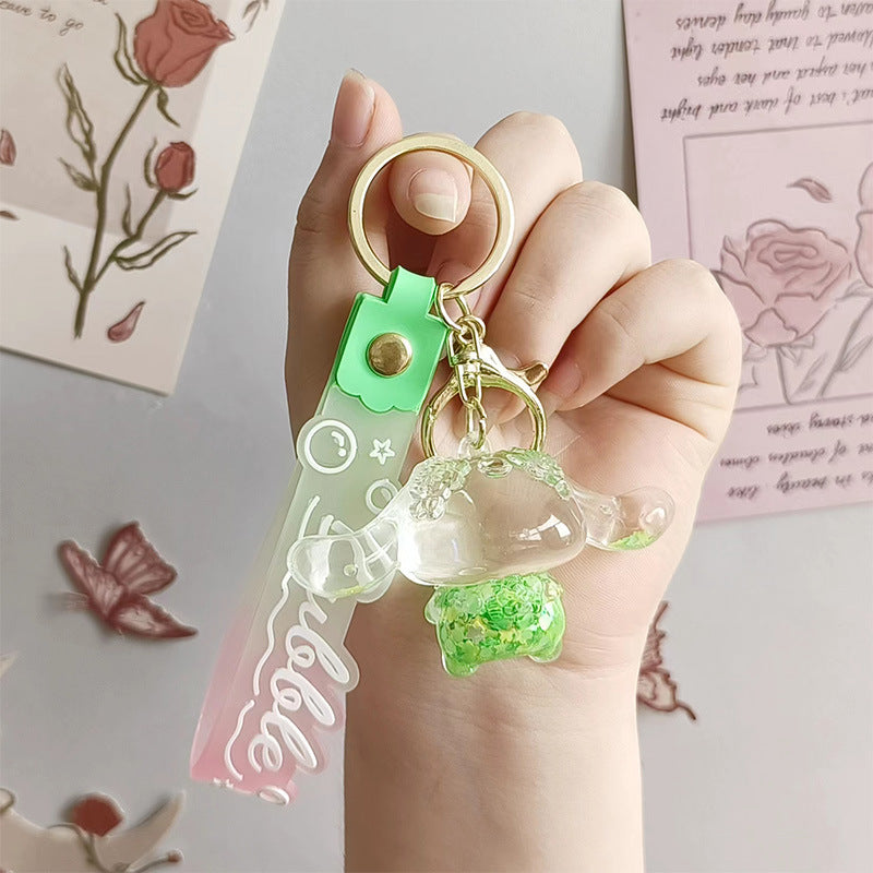 Cartoon Transparent Acrylic Oil Keychain JWE-KC-MeiY007