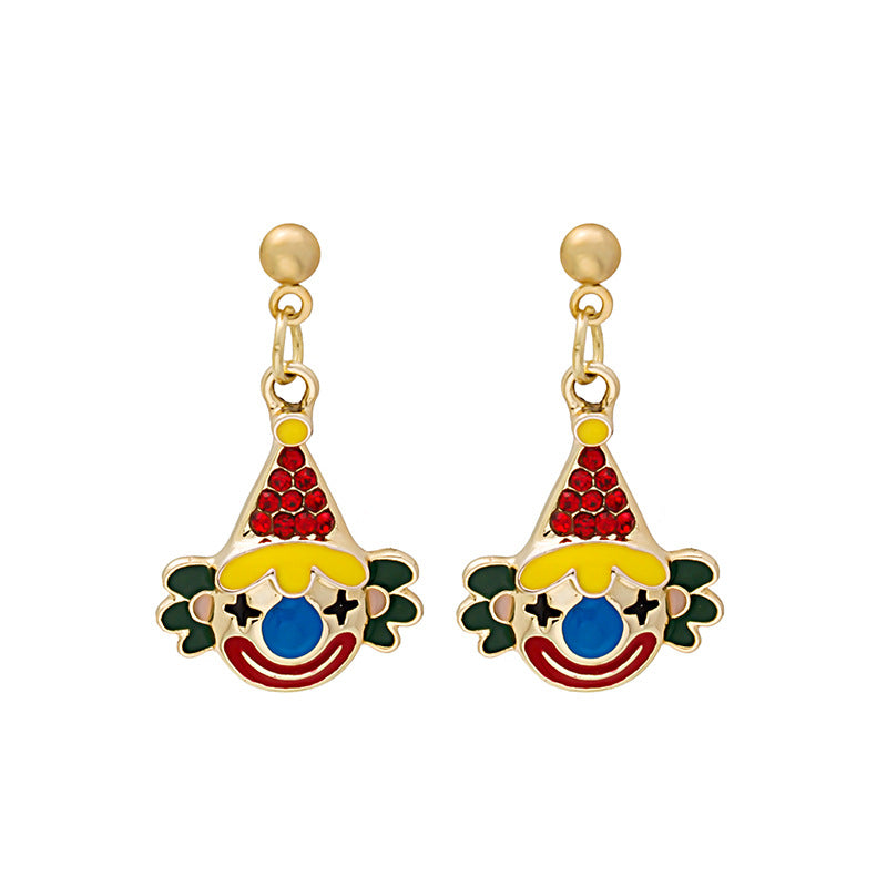 Alloy Joker Circus Earrings (Minimo de Compra 2) MIC-MDD061