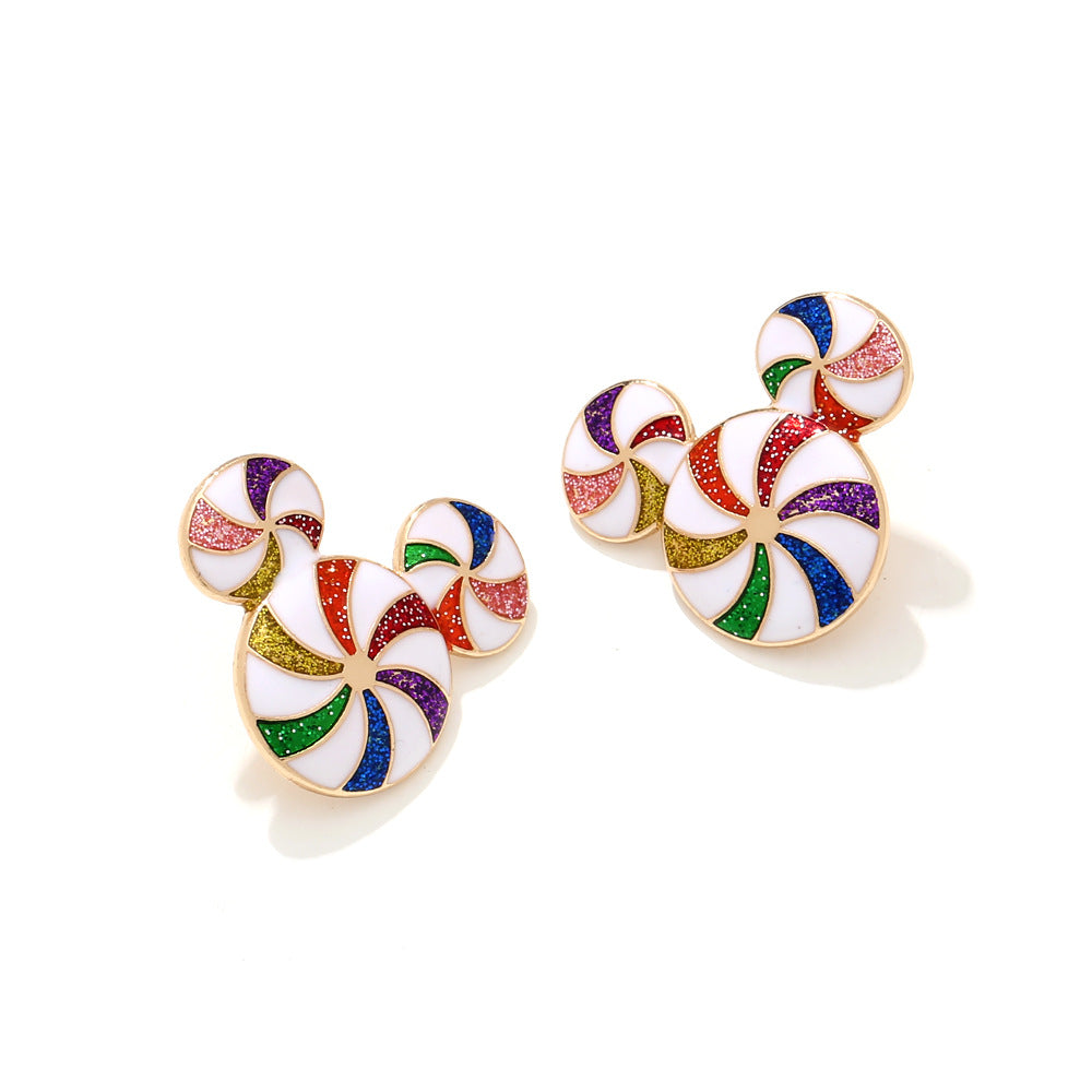 Alloy Christmas Cute Candy Earrings MIC-ManY077