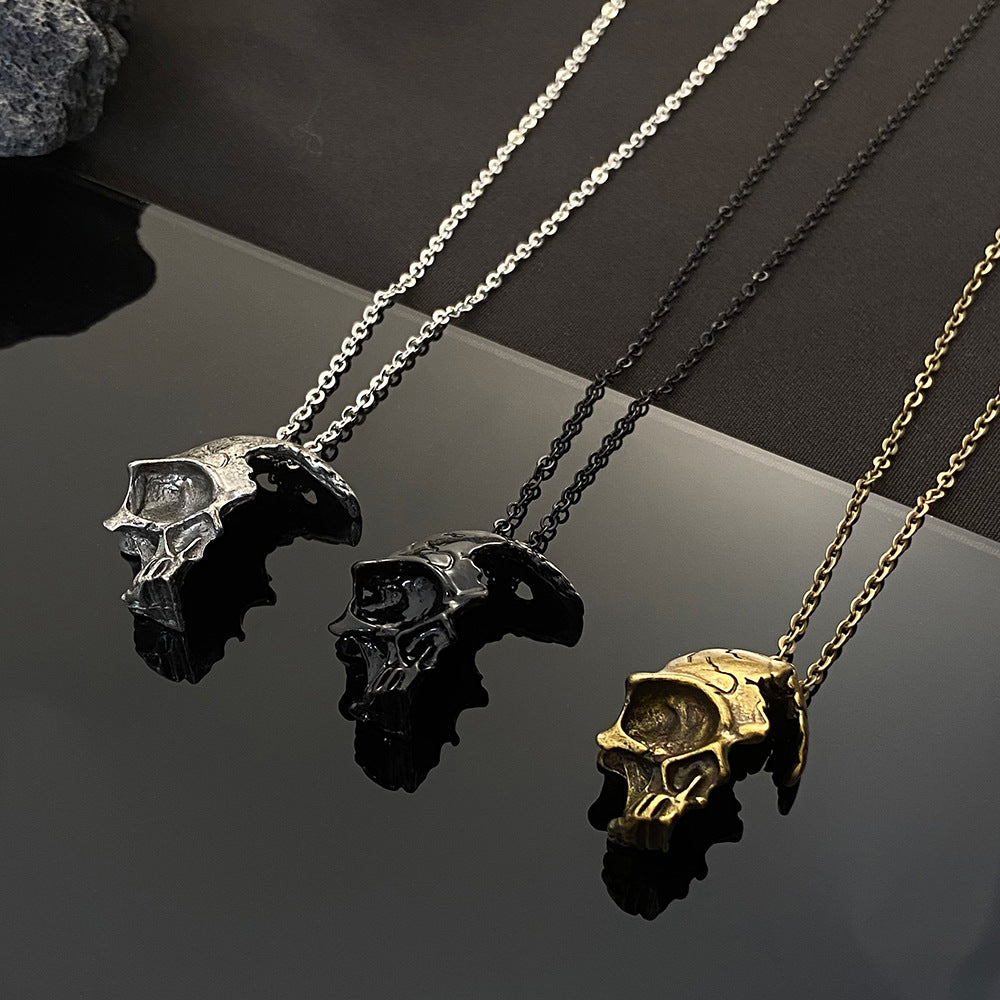 Alloy Half Face Skeleton Necklace MIC-MiaoY047