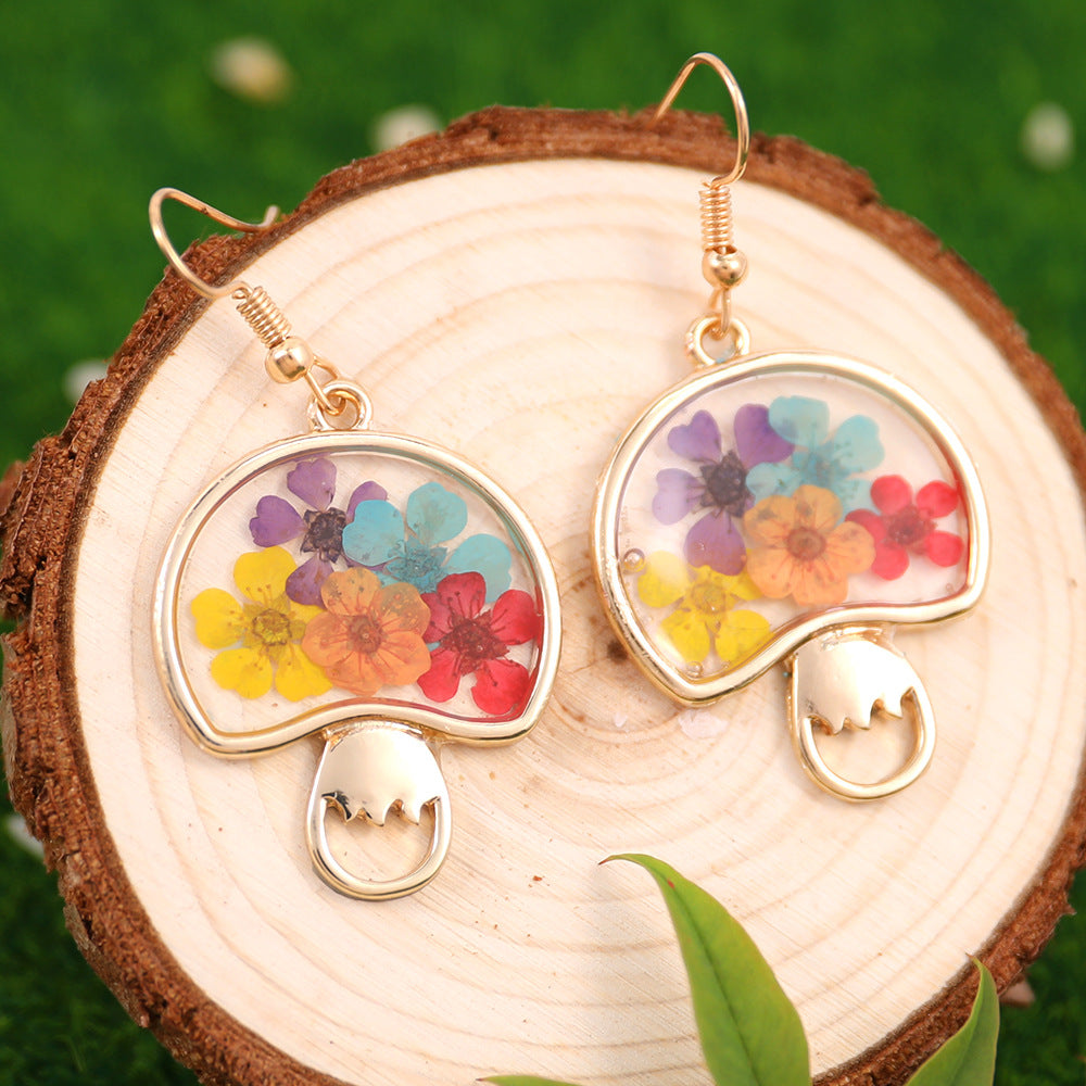 Alloy dried mushroom earrings MYA-ZhongY004