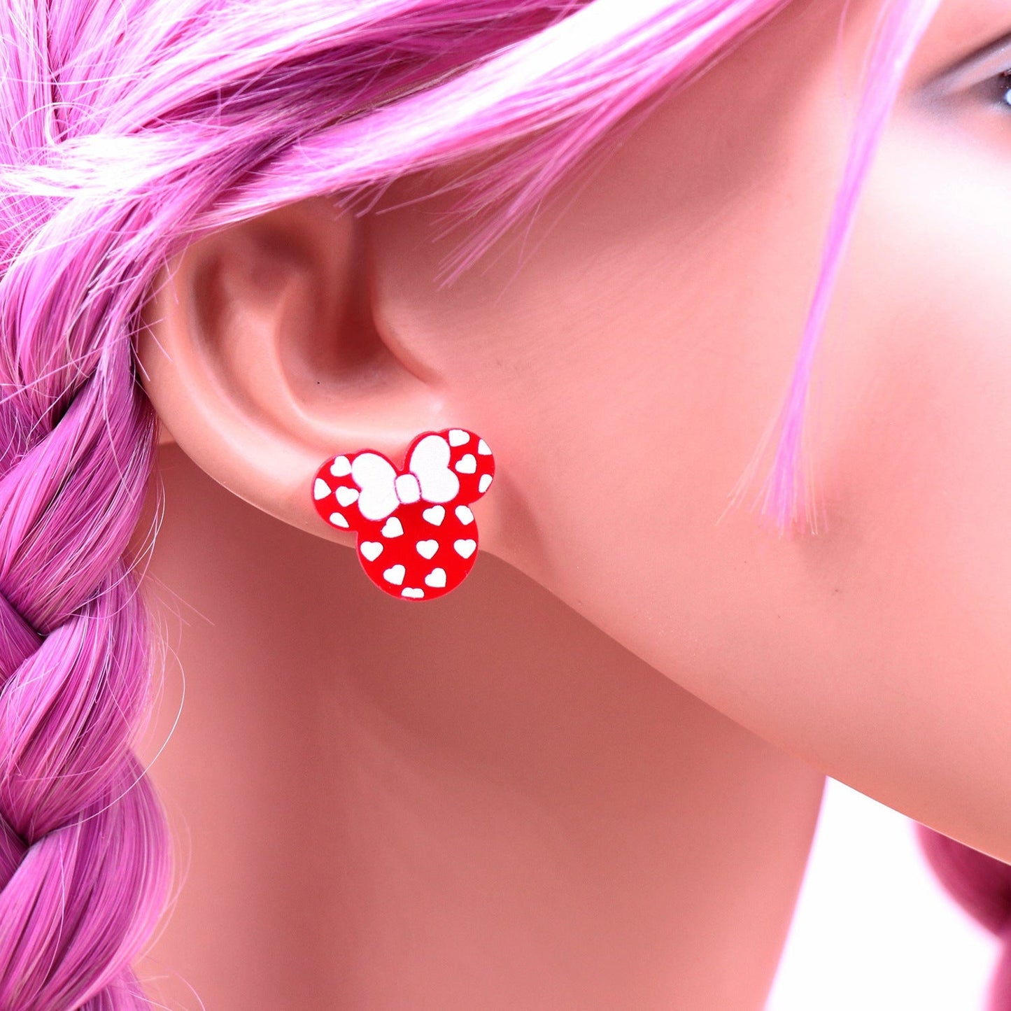 Acrylic love bow earrings Minimo de compra 5 MIC-XiaoY009