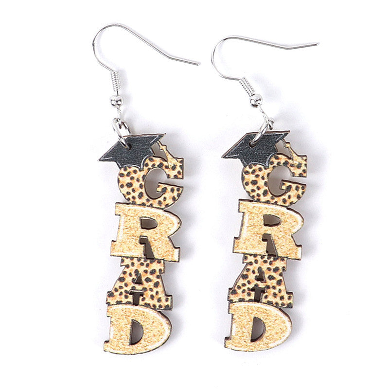 Acrylic English alphabet Pencil Earrings MIC-ChouD014