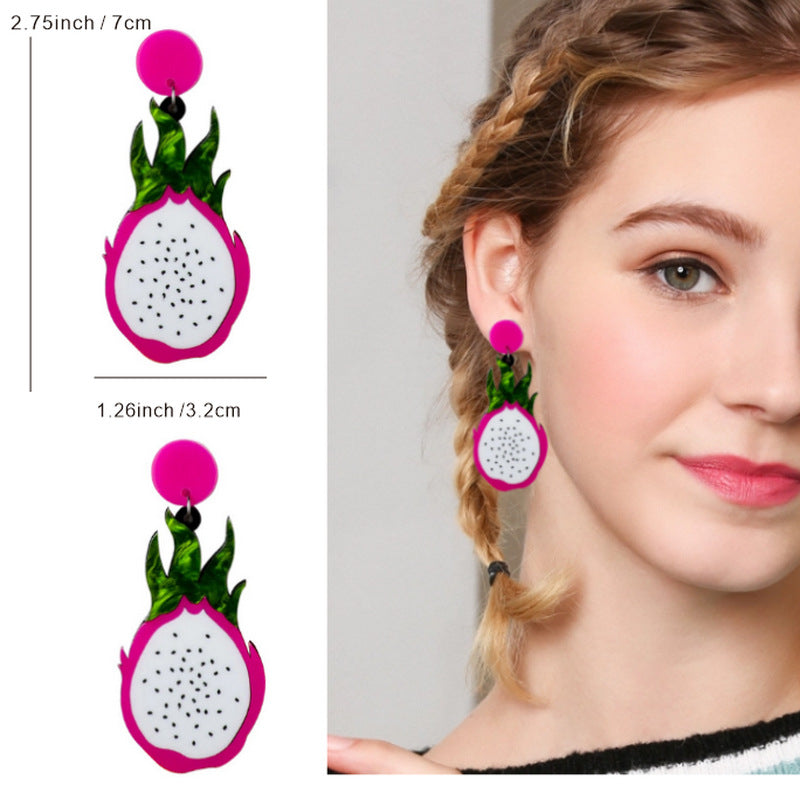 Acrylic Fruit and Vegetable Earrings MYA-XueP080