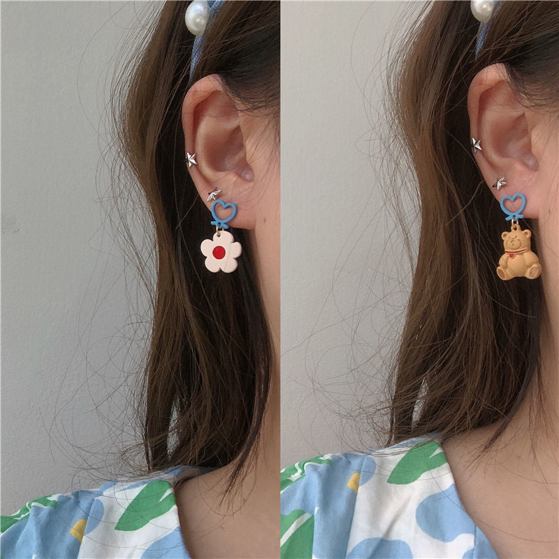 Alloy cartoon bear earrings MIC-XiM013