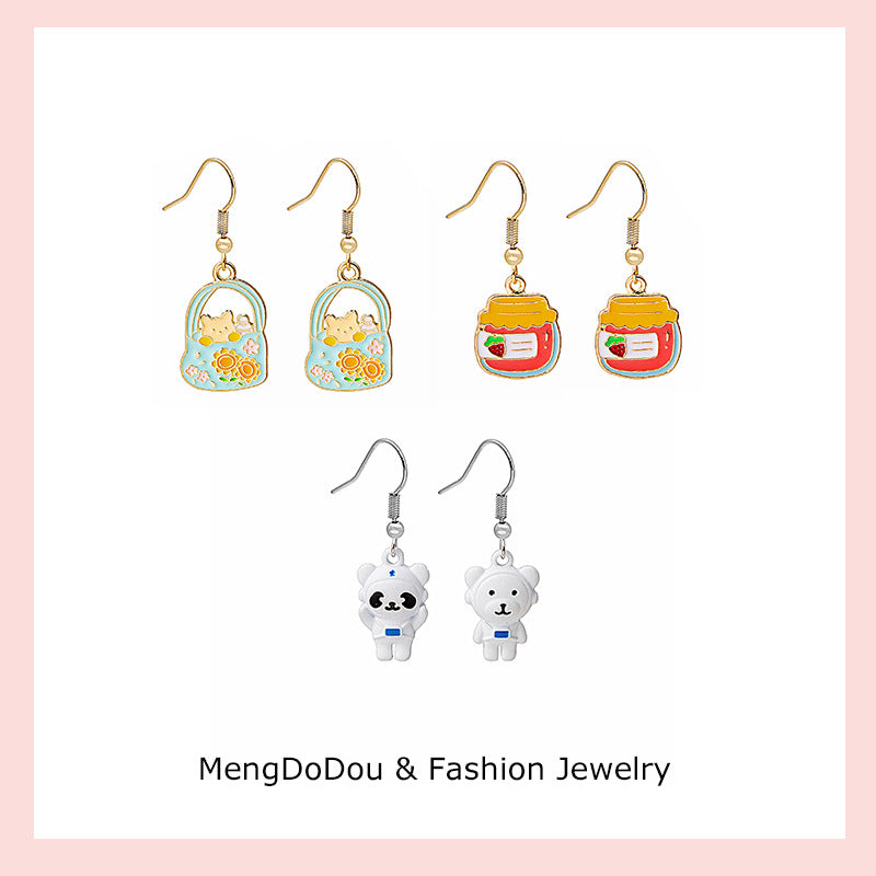 Alloy Dropping Oil Colorful Doll Earrings (Minimo de Compra 2) MIC-MDD067