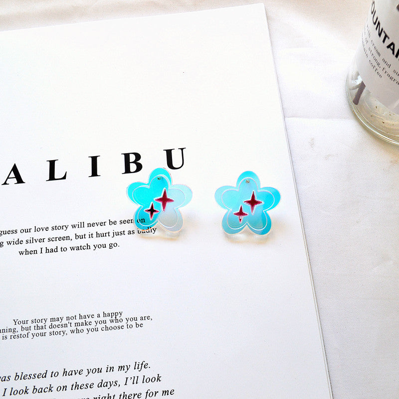 Alloy Colorful Star Earrings MIC-XieN049