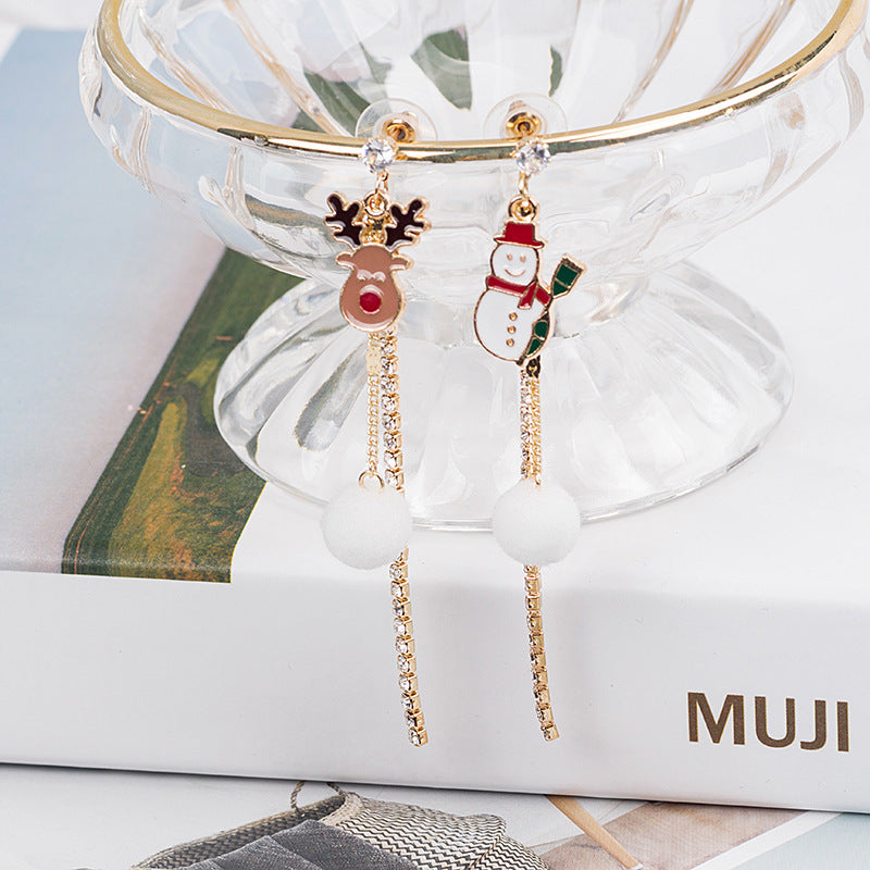 Alloy Sweet Christmas Earrings MYA-QingH013