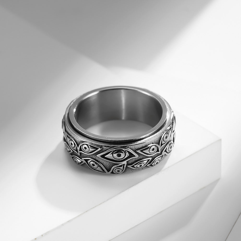 Titanium God's Eye Ring  Minimum order quantity ≥ 2 MIC-QianF011