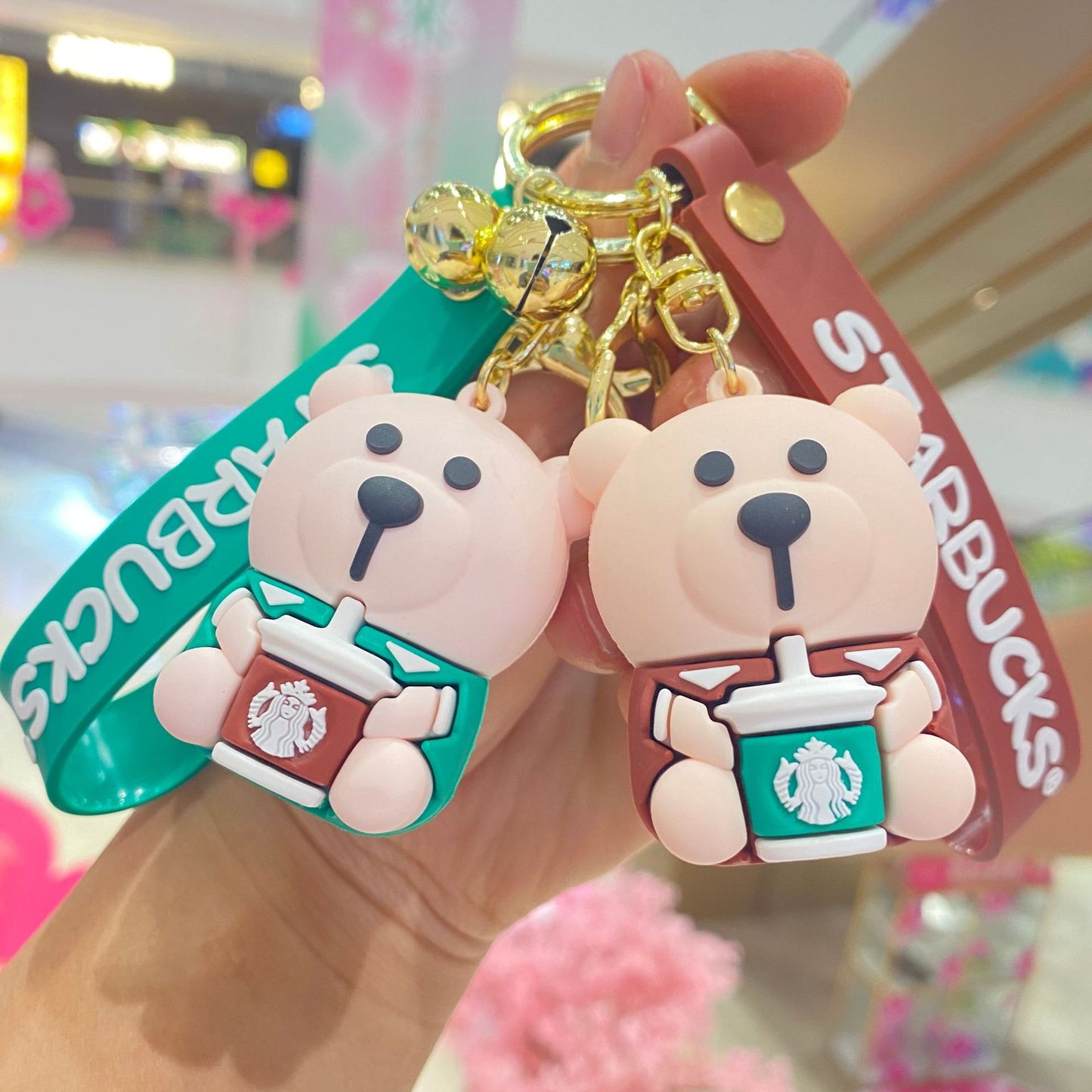 PVC milk tea cup Little Bear cartoon keychain (Minimo de Compra 2) MIC-PengY015