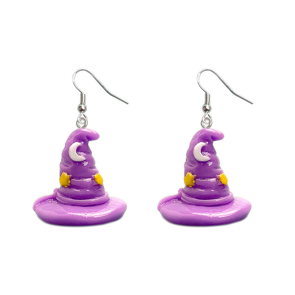 Resin Witch Hat Earrings MIC-MingC022