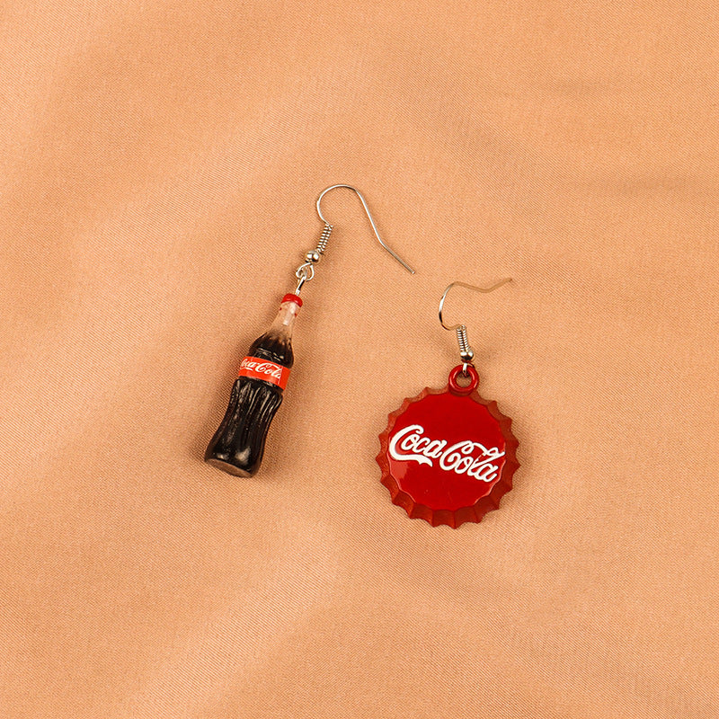 Alloy cola bottle cap earrings MIC-LSY023