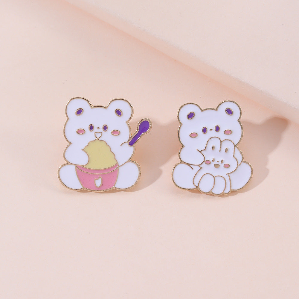 Alloy animal bear rabbit brooch (Minimo de compra 2) MIC-ZhiJ013