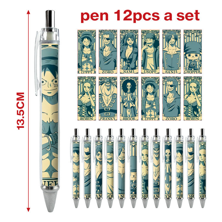 12pcs/pack cartoon printing press neutral pen ManC005