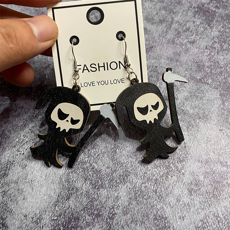 Acrylic Terror Evil Ghost Earrings (Minimo de Compra 2) MYA-XinC003